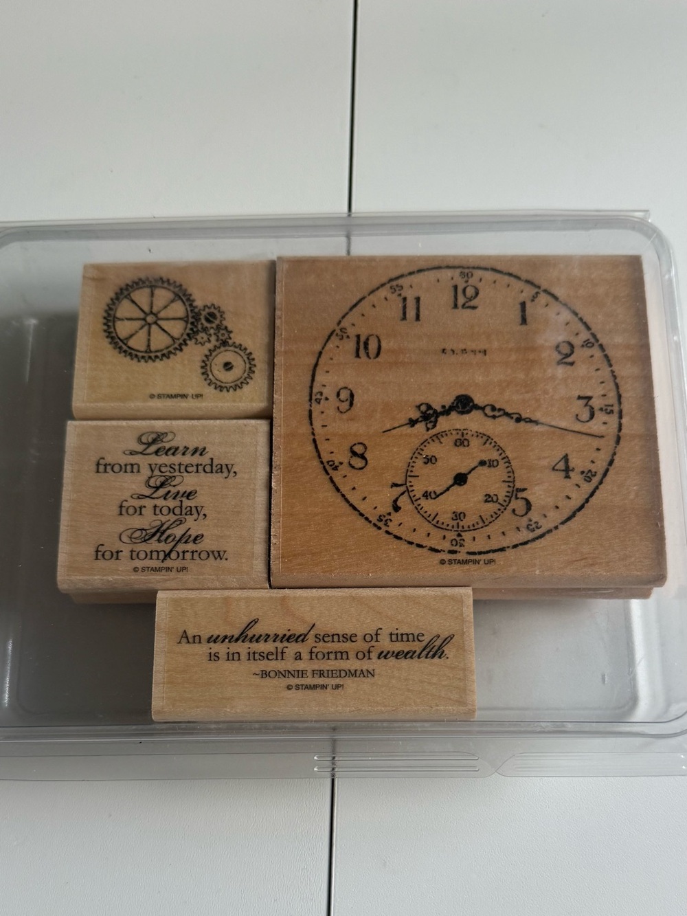 Stampin' Up "Sense of Time" 4 Piece Stamp Set Never Used